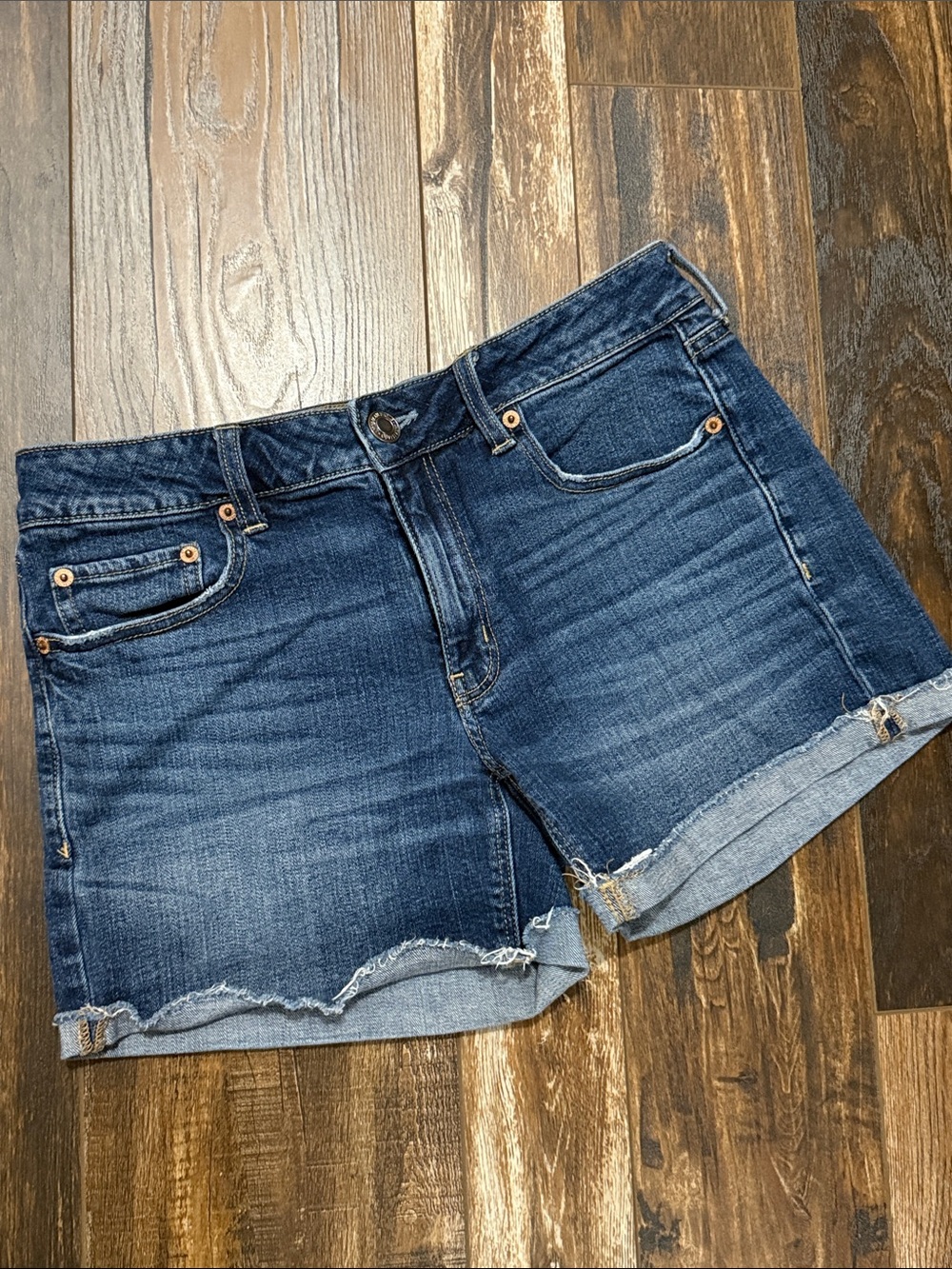 American Eagle distressed Cuff Denim Shorts